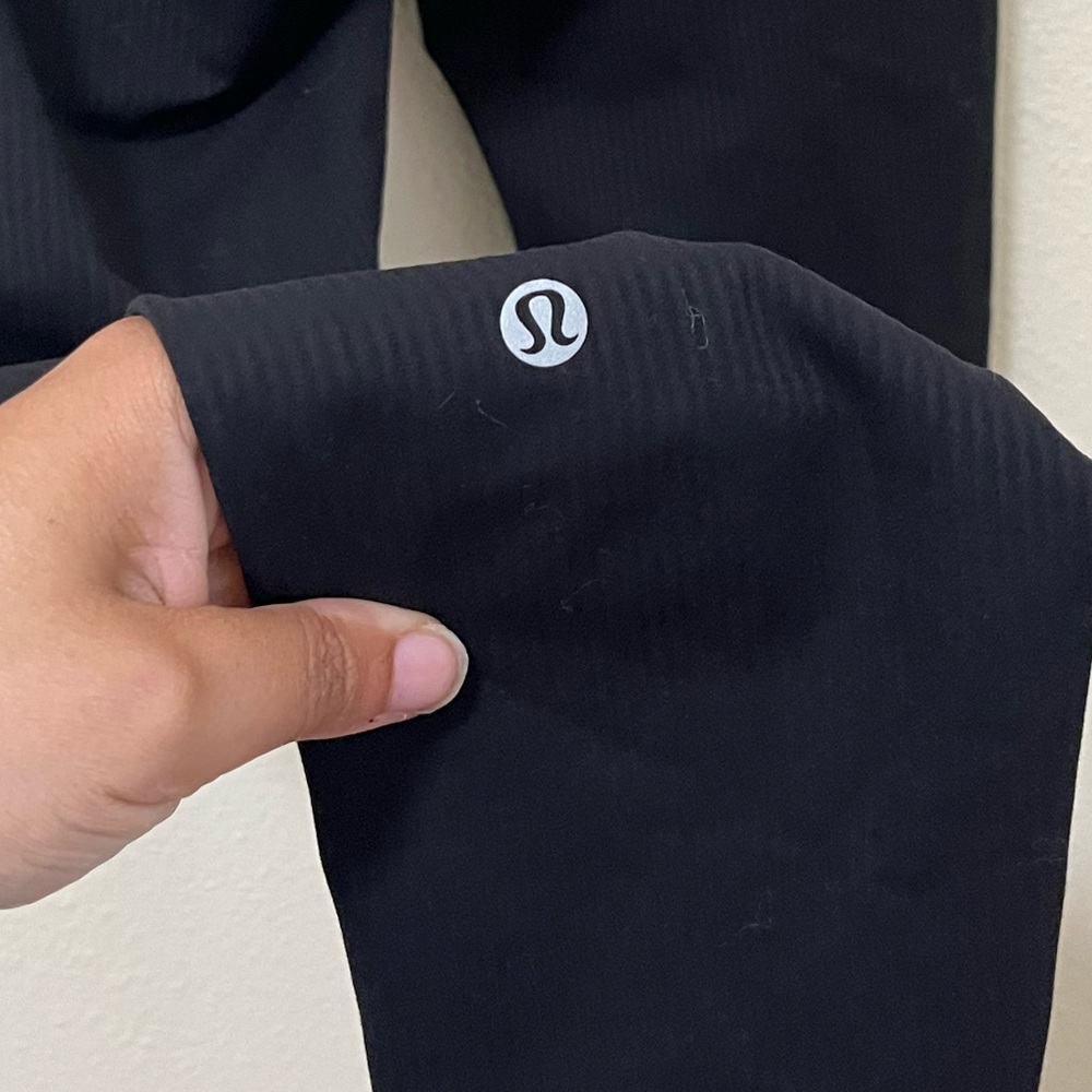 •LULULEMON• Wunder Train High-Rise Ribbed Tight 25" Black Back Pocket - Picture 3 of 4